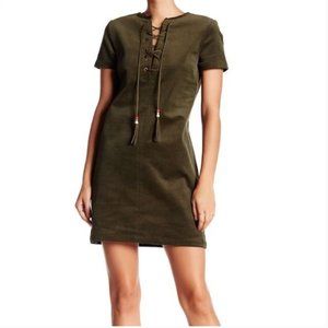 Romeo + Juliet olive green shortsleeve dress small